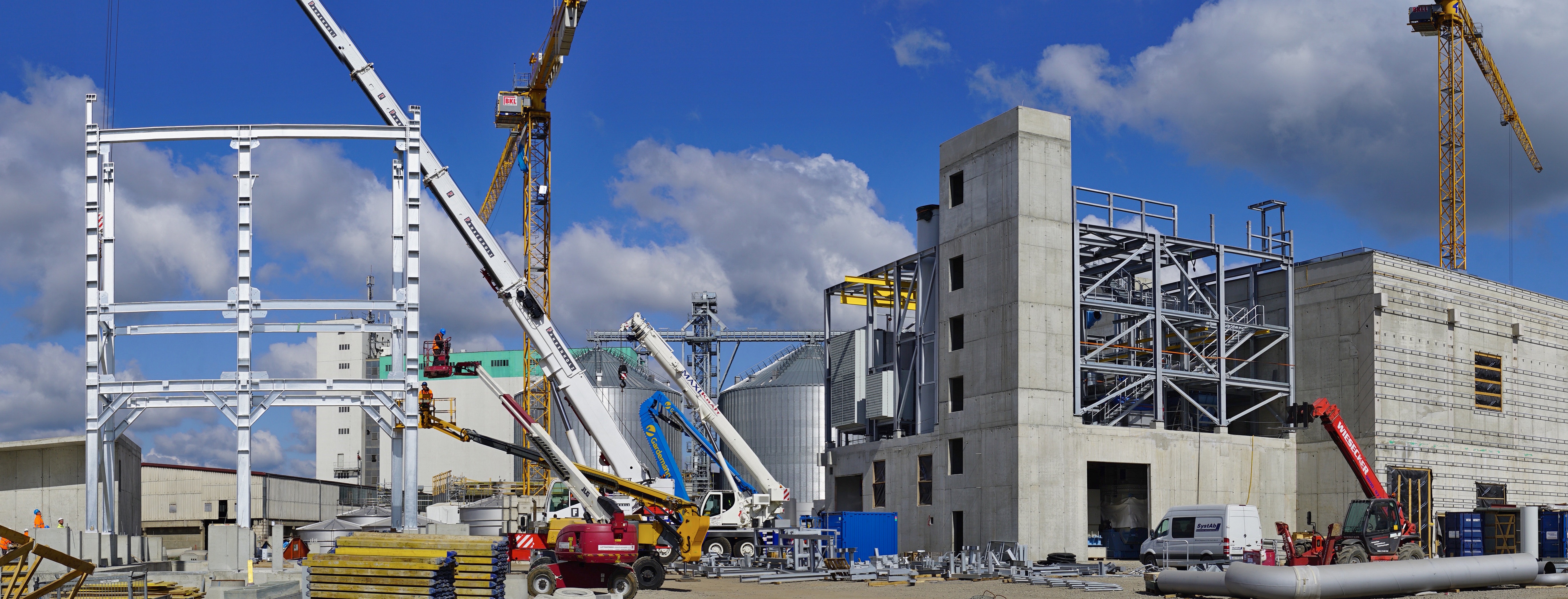 Construction and industrial operations team working on site